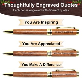 3 Pcs Cool Pens with Box, Thank You Gift for Women Coworkers Teachers Appreciation Gifts Mentor Daycare Teacher Gift Leaders Lady Difference Maker Gifts Christmas Employee Presents Fancy Pen Set