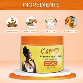 CAROTÏS- Crema iluminadora de la piel – 300 ml/10,14 fl oz – Crema de día y noche de 7 días para tono de piel desigual, con vitamina