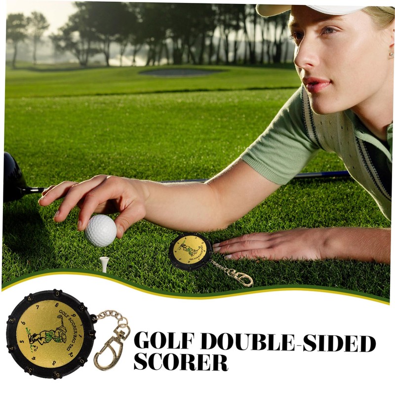 GRIRIW Portable Golf Score Counter Tool Golf Device with Chain