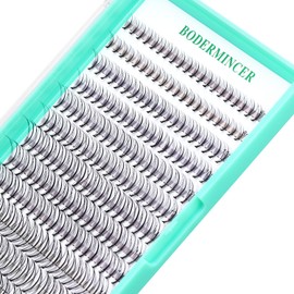 BODERMINCER 10 Root 60pcs 8-10-12-14-16mm Mixed Black Handmade False Eyelashes Natural Long Individual Eyelashes Extension Fake Lashes Makeup Beauty Cosmetic (7D 8-10-12-14-16mm MIX)