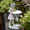 LED Solar Light Girl Resin Figure Carving Fairy Statue Lights