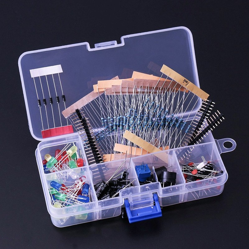 ELEGOO Electronic Component Basic Starter Kit Precision Potentiometer, Buzzer, Capacitor