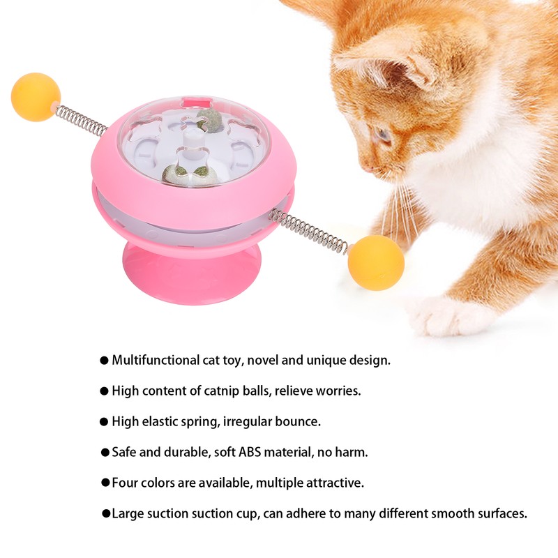 Windmill Spring Interactive Cat Catnip Toy Funny Cat Turntable Teasing