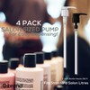 Shampoo/Conditioner Pumps, 4 Pack, for 1 Liter Bottles, 28/410 (White)