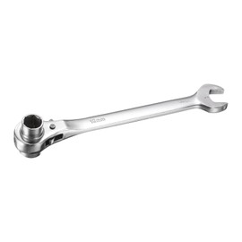 uxcell 2 in 1 Scaffolding Podger Ratchet Wrench 19mm x 22mm Ratcheting Socket Spanner Tool for Auto Repairs Home Projects