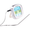 Rosenstein & Söhne Backofenthermometer: Digitales Braten- & Ofenthermometer, Touch-Display, Timer,