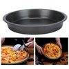 2 Pcs Non-Stick Round Pizza Pan, Deep Thickened Carbon Steel