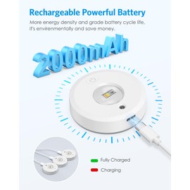 OQIMAX LED Spots Akku mit Fernbedienung/Berührungskontrolle，RGB Farben und 3 Farbtemperaturen Magnetische Unterbauleuchte Dimmbar, Timer, Tragbar für Küche, Schrank, Schlafzimmer, 3 Stück