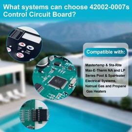 Yue-Leah 42002-0007S Control Board for Pentair MasterTemp 125/250/400 & Sta-Rite Max-E-Therm - OEM 461105 Replacement (Fits 42002-0007, 472610Z) - Waterproof