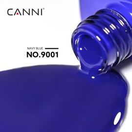 CANNI Royal Blue Gel Nail Polish, 1Pcs Navy Blue Gel Polish Dark Cobalt Deep Blue Color Nail Polish Gel Soak Off U V Gel Nail French Nail Manicure Salon DIY