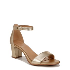 Naturalizer Womens Vera Ankle Strap Block Heel Dress Sandal ,Dark Gold Metallic Leather,8W