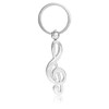 mugesh Treble Clef Keyring - Great Gift for Musicians, silver