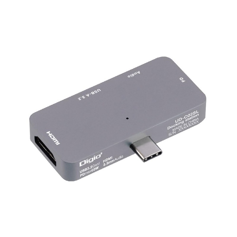 Type C Docking Station (3.5mm with 4 Poles) / Gray