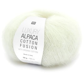 Alpaca Cotton Fusion Wool, 50 g, White