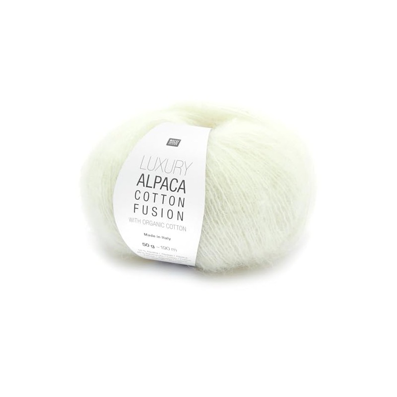 Alpaca Cotton Fusion Wool, 50 g, White