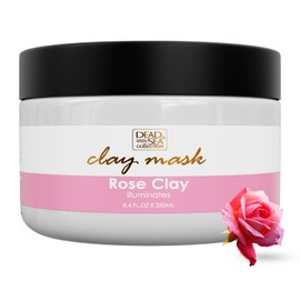 Dead Sea Collection Clay Mask with Rose Hip Oil for Face - Deep Cleansing Skin Care Spa Facial Mask with Dead Sea Minerals - Nourishing and Moisturizing Skin (8.4 fl.oz)