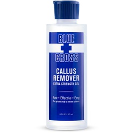 Blue Cross Callus Remover Gel for Feet or Heel, Extra Strength Professional Nail Care, File, Shaver, Scrubber & Pumice Stone Alternative for at Home Manicure/Pedicure Results, 6oz