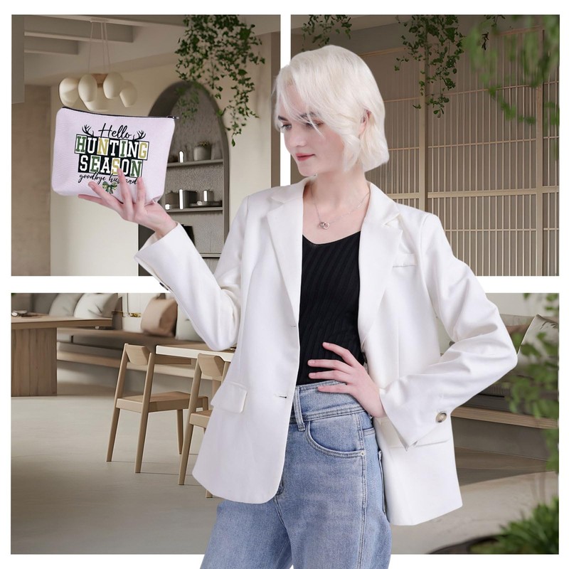 VAMSII Hunting Makeup Bag Hunting Season Inspired Gift Hello Goodbye