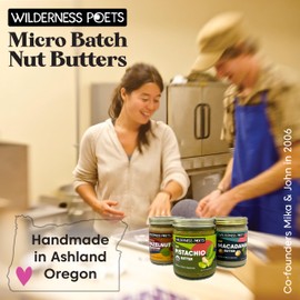 Wilderness Poets, Raw Macadamia Nut Butter - Vegan, No Salt (8 Ounce) - Glass Jar