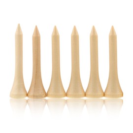 Alomejor 100 Pieces Wooden Golf Tee Eco-Friendly Micro Head Golf Tee System