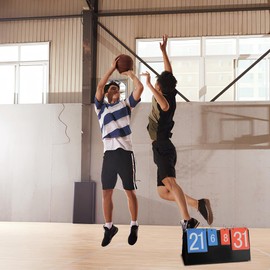 Leopacat Sports Scoreboard, Portable Scoreboard Score Keeper, Tabletop Scorekeeper, Badminton Scorecard Multi Functional Practical Flipper Flips for Indoor Outdoor Match PE Classroom Activities