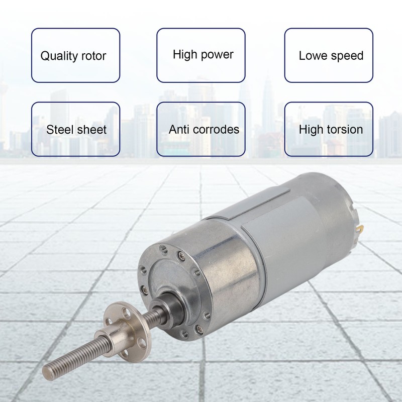 DC24V Self Locking Worm Gear Motor High Torsion Speed Reduction