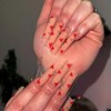 Brishow Valentine's Day False Nails for Sticking, Long False Nails,