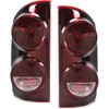 ECOTRIC Tail Light Compatible with 2007-2009 Dodge Ram 1500 2500 3500 Pickup Truck Pair Taillight Signal Lamp Replacement for CH2800165,CH2801165 Smoke Red Left+Right 2pcs