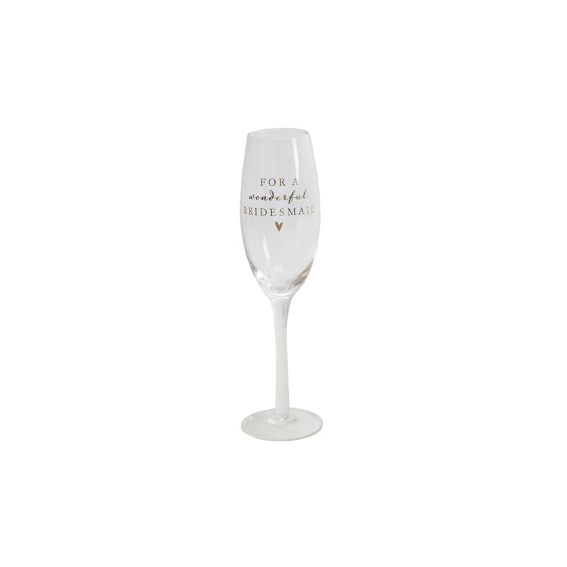 Champagne Flute Glass For A Wonderful Bridesmaid Gift Boxed Amore