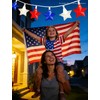20-Light Patriotic Star String Lights, Red White and Blue LED