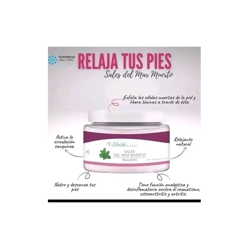 2 Sales Del Mar Muerto Spa Para Pies, Desinflama Relaja