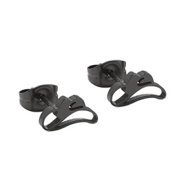 Minimalist Western Cow Boots Stud Earrings for Women Cool Polished Stainless Steel Cowboy Fancy Dress Costume Party Jewelry-black hat