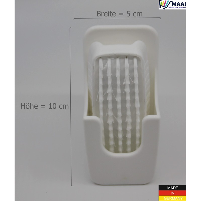 Maaj Nail Brush/Hand Brush Double Sided + Plastic Wall Holder