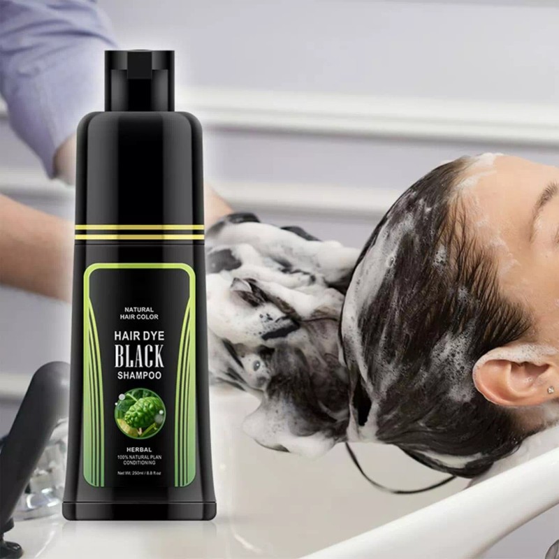 Mokeru (🥇USA SELLER)250ML Natural Herbal Black Hair Color Dye Shampoo