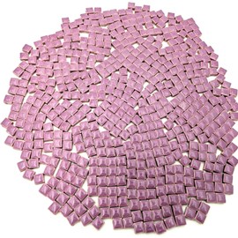 CarAngels Ceramic Mosaic Tiles DIY Home Decor Handmade Craft Ceramic Crafts 500g Solid Pattern (Purple)