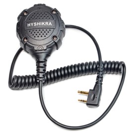 HYSHIKRA Shoulder Mounted Speaker Microphone for Two-Way Radio Compatible with Midland G7 pro G9 Pro XT70 XT60 XT50 XT40 XT30 MA26-XL C515.05 with Swivel Bracket (Black)