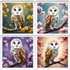 Barn Owl Coaster Set. 4 different Barn Owl Pictures on