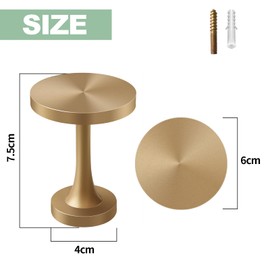 KOLAKO Curtain Holdbacks, Curtain Tie Backs Hooks Metal Decortaive Wall Mount Drapery Curtain Holders Hanger Round Medallion Brass Hold Backs Pair, 4 Pack (Bronze Gold)