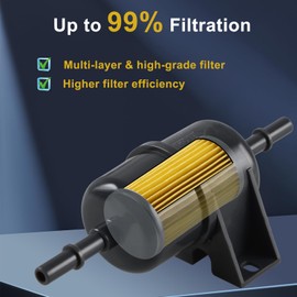 KPALAG Fuel Filter Compatible with John Deere 425 445 455 X720 X724 X728 X729 X734 X738 XUV620 XUV625 XUV825 RSX 850i RSX 860E RSX 860M RSX 860i Replace#: AM117584 AM118131