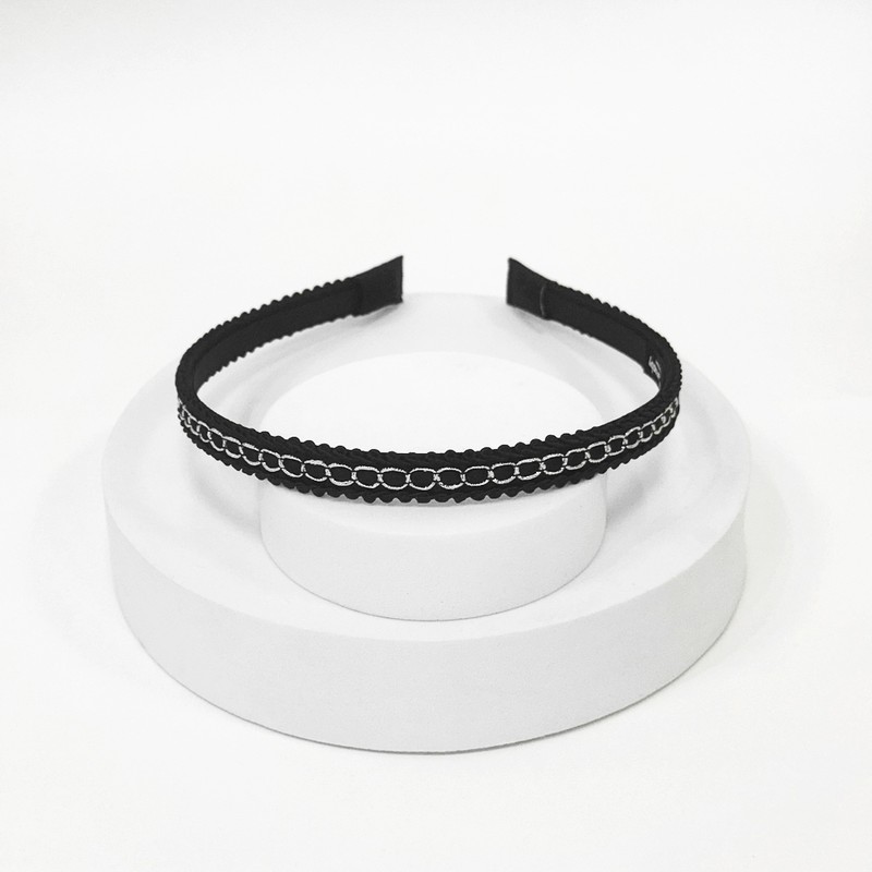 Burnaby Black Argen Loop Hairband / 버나비 블랙 아르젠 루프