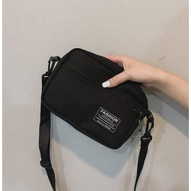 Beatus 3 Colors, Canvas Compact Shoulder Bag, Mini Shoulder Bag, Men's, Women's, Compact, Black