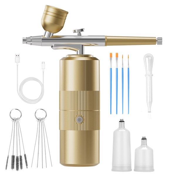Airbrush Kit with Compressor Portable Airbrush Kit 48PSI High-Pressure Non-Clogging