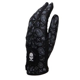 FLUO PAISLEY BLACK Mens Golf Glove Fluo_Paisley Black V5 Stiffcon STIFFCON (25RH_Right)