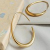 Teardrop Hoop Earrings for Women, 14K Gold Vacuum Plated Oval