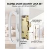 Keyed Sliding Patio Door Handleset, 45° Keyway, 3-15/16" H.C., Fits