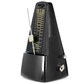 Accessotech Black Elegant Pyramid Metronome Tempo for Musicians Piano Guitar Wind-Up Clockwork