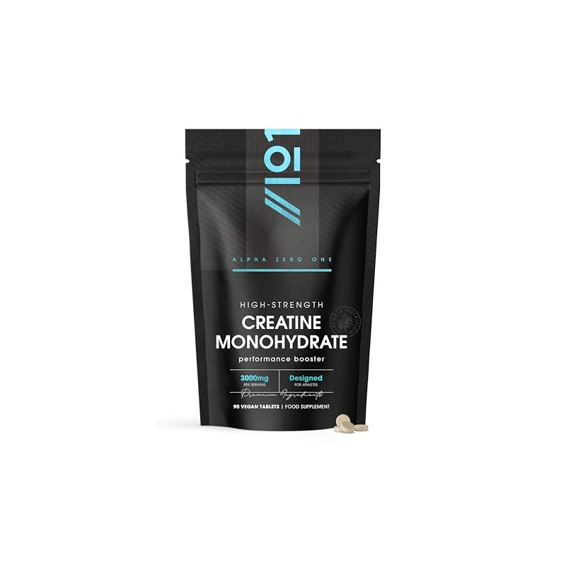 Creatine Monohydrate 3000mg – 90 Vegan Tablets – Proven to