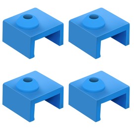 Ender 3 Hotend Silicone Sock: High-Temperature Resistant, Non-Stick Silicone Cover,Silicone Case for Fits Ender 3/3 Pro/3 V2, CR-10 Series, Anet A8 by Makerzone,(Pack of 4, Blue)