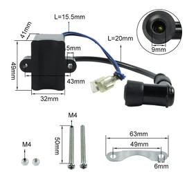 FLYPIG High Performance CDI Ignition Coil for 49cc 50cc 60cc 66cc 80cc 2-Stroke Engine Motorized Bicycle Bike ATV Quad Go Kart Moped Scooter