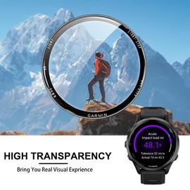 Fhyeugfy Screen Protector for Gar-min Forerunner 970 47mm, Tempered Glass Film, 9H,Scratch-Resistant, Anti-Fingerprint, Easy to Install (4 Pack)